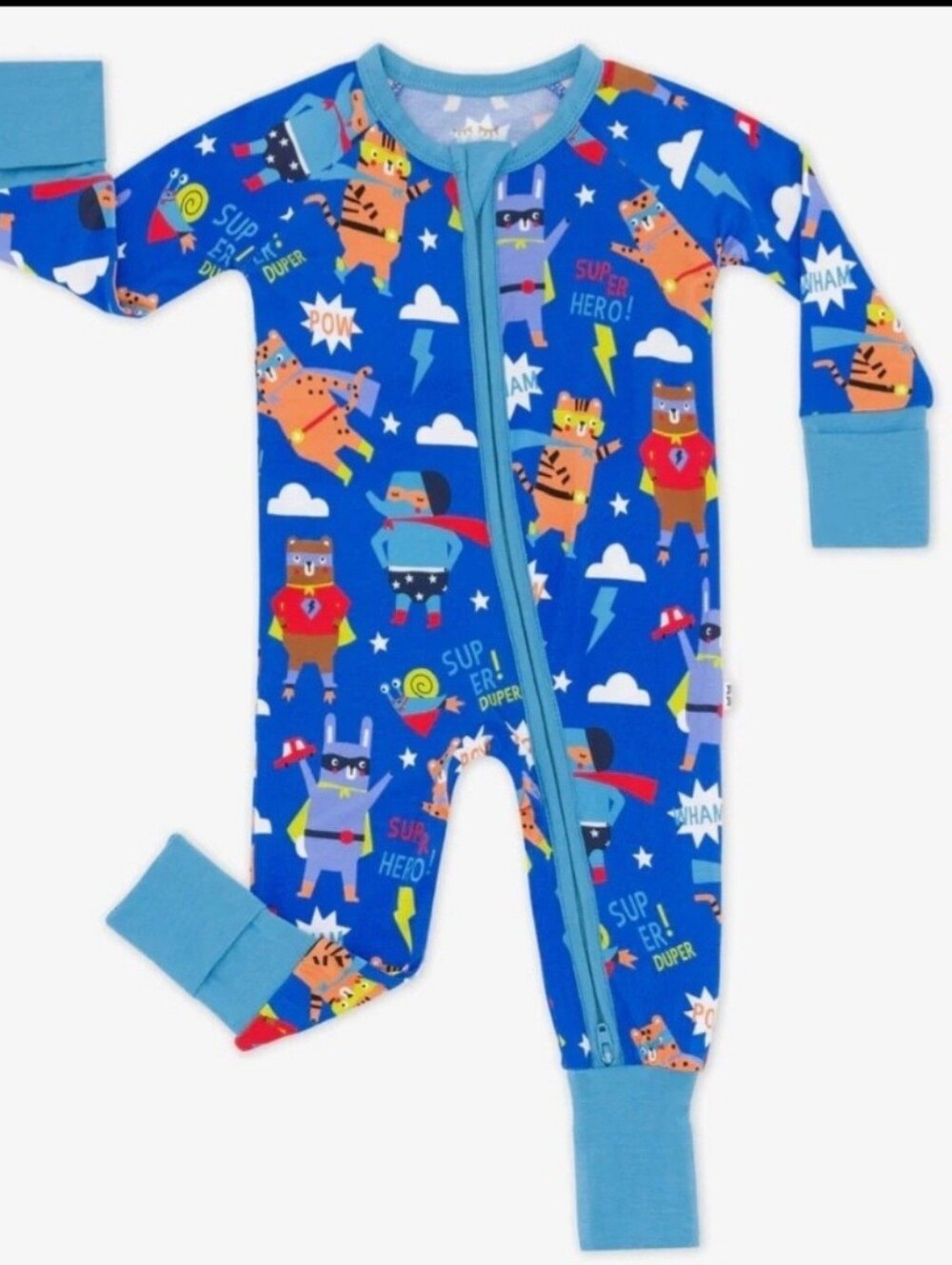 NWT Little Sleepies Sleepy Heroes Bamboo Zippy